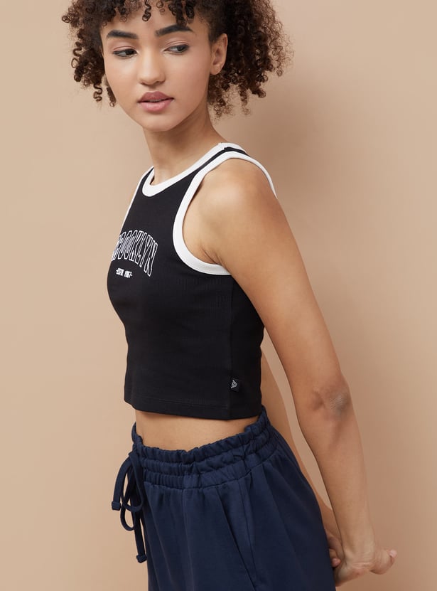 KAPPA Typographic Print Crop T-shirt