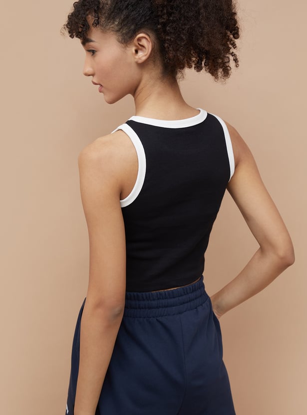 KAPPA Typographic Print Crop T-shirt