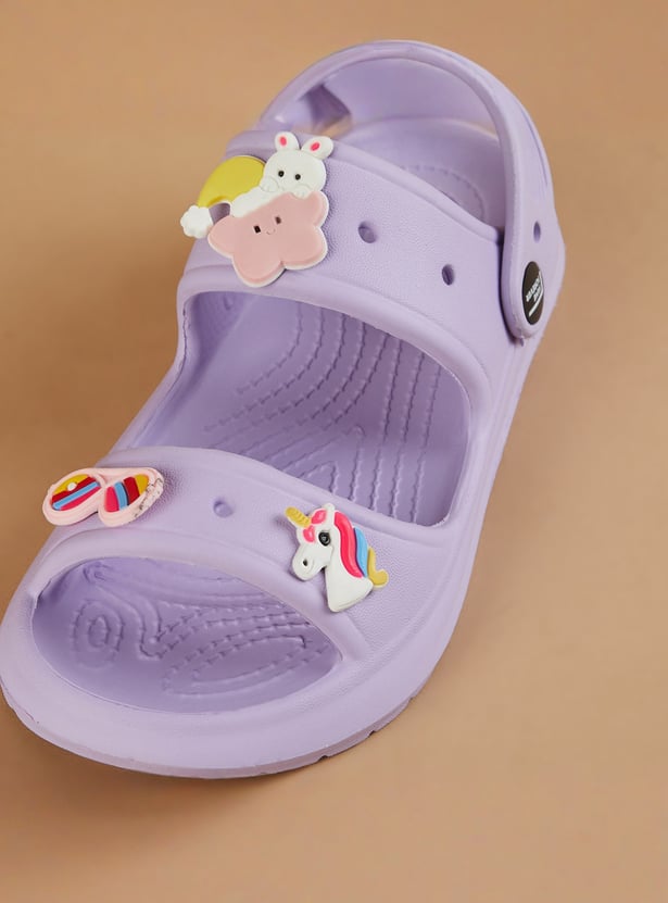FAME FOREVER Girls Jibbitz Sandal Clogs