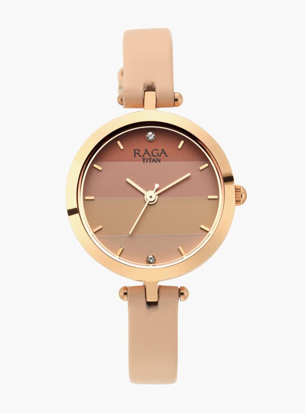 TITAN Raga Viva Analog Leather Strap Watch - NT2606WL02