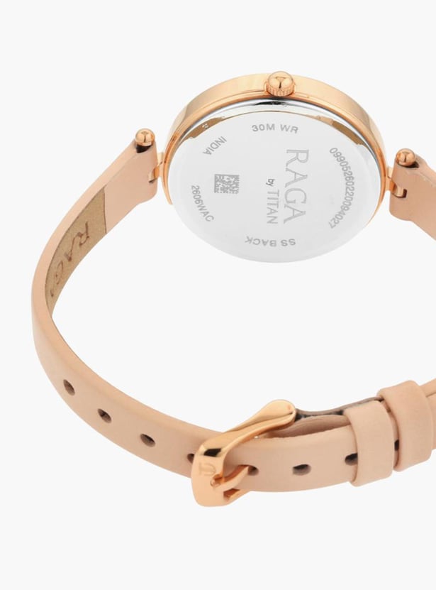 TITAN Raga Viva Analog Leather Strap Watch - NT2606WL02