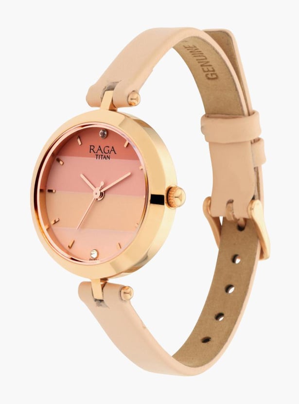 TITAN Raga Viva Analog Leather Strap Watch - NT2606WL02