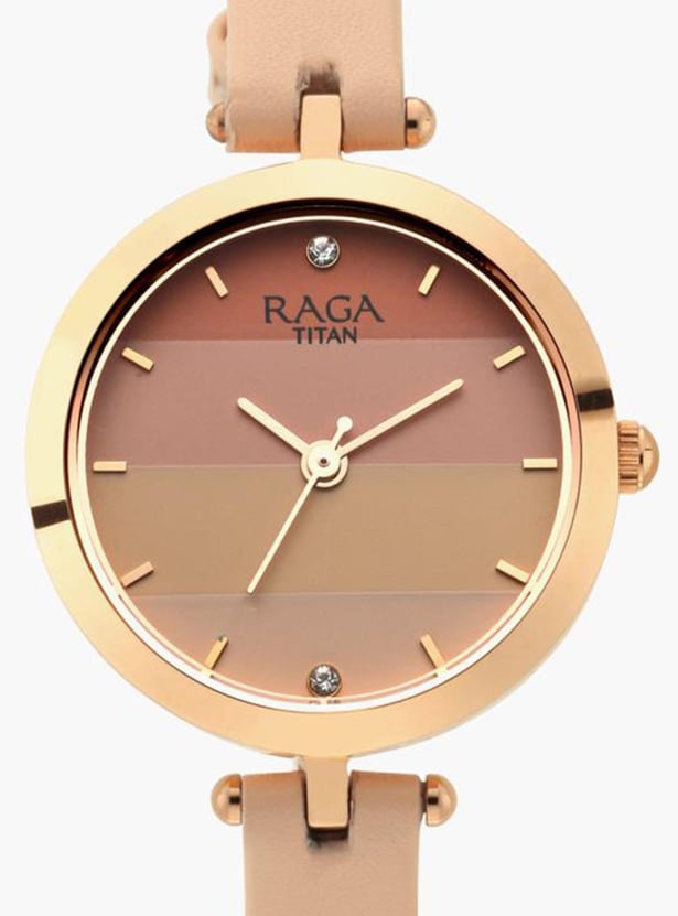 TITAN Raga Viva Analog Leather Strap Watch - NT2606WL02