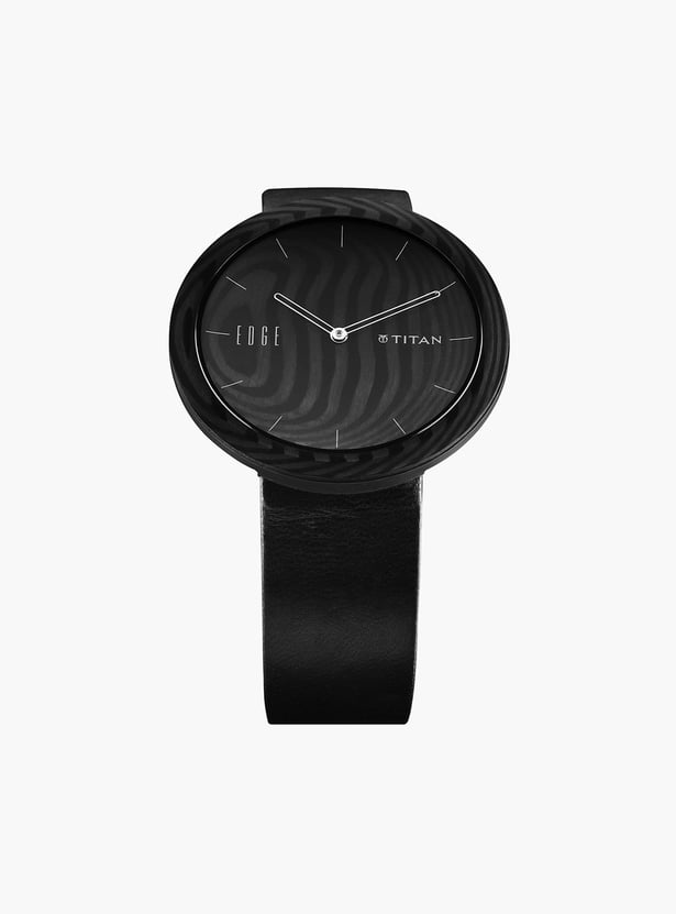 TITAN Edge Analog Leather Strap Watch - NT1881NL01