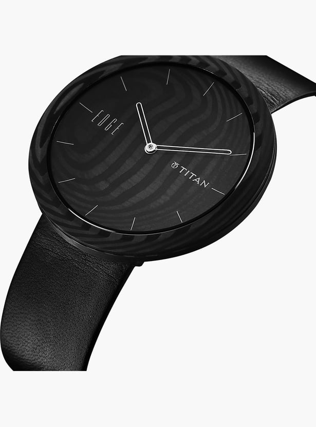 TITAN Edge Analog Leather Strap Watch - NT1881NL01