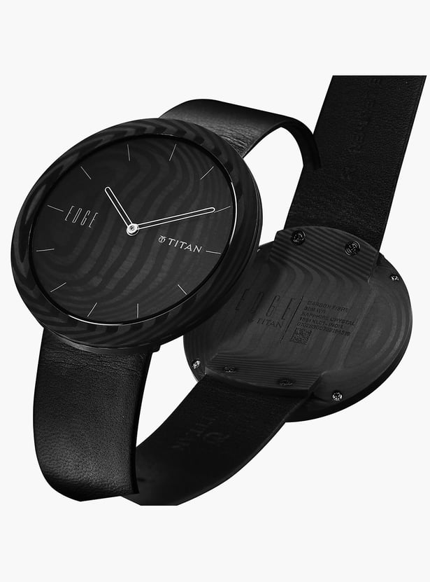TITAN Edge Analog Leather Strap Watch - NT1881NL01