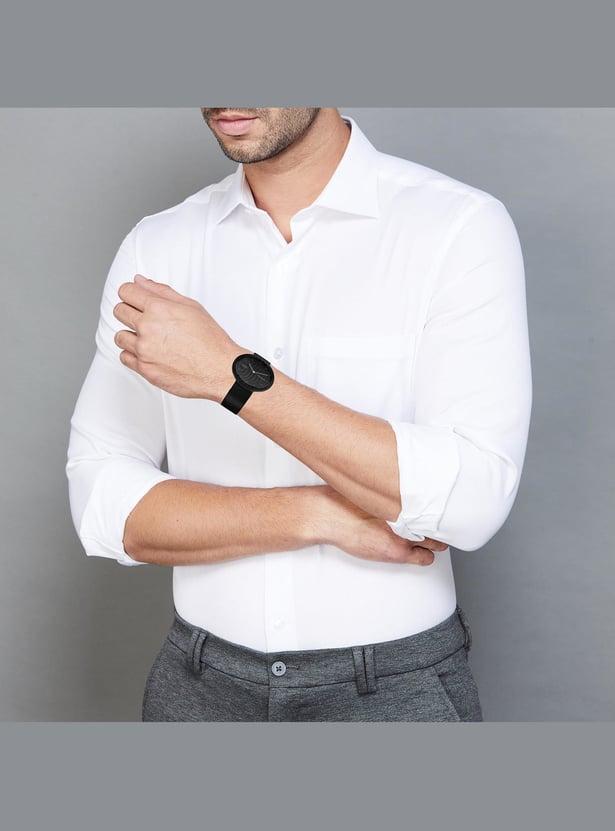 TITAN Edge Analog Leather Strap Watch - NT1881NL01