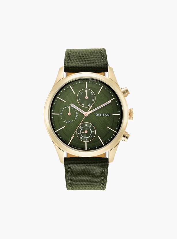 TITAN Neo Splash Multifunction Watch with Leather Strap - NT1805WP01