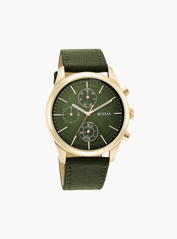 TITAN Neo Splash Multifunction Watch with Leather Strap - NT1805WP01