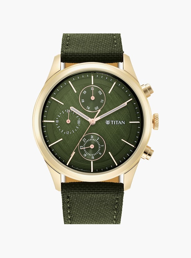 TITAN Neo Splash Multifunction Watch with Leather Strap - NT1805WP01
