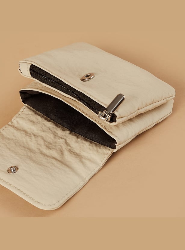 FAME FOREVER Textured Mini Flap Wallet