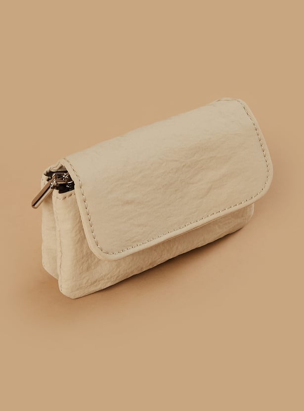 FAME FOREVER Textured Mini Flap Wallet