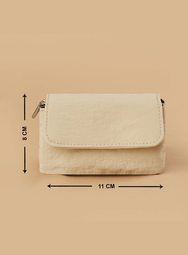 FAME FOREVER Textured Mini Flap Wallet