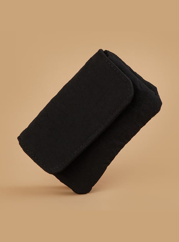 FAME FOREVER Textured Mini Flap Wallet