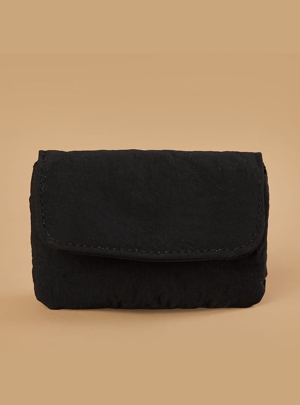 FAME FOREVER Textured Mini Flap Wallet