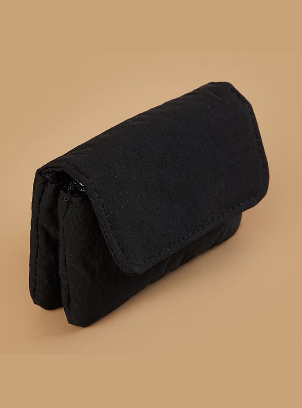 FAME FOREVER Textured Mini Flap Wallet