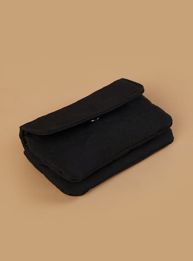 FAME FOREVER Textured Mini Flap Wallet