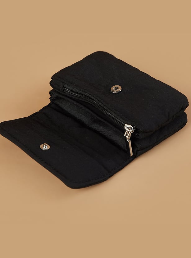 FAME FOREVER Textured Mini Flap Wallet