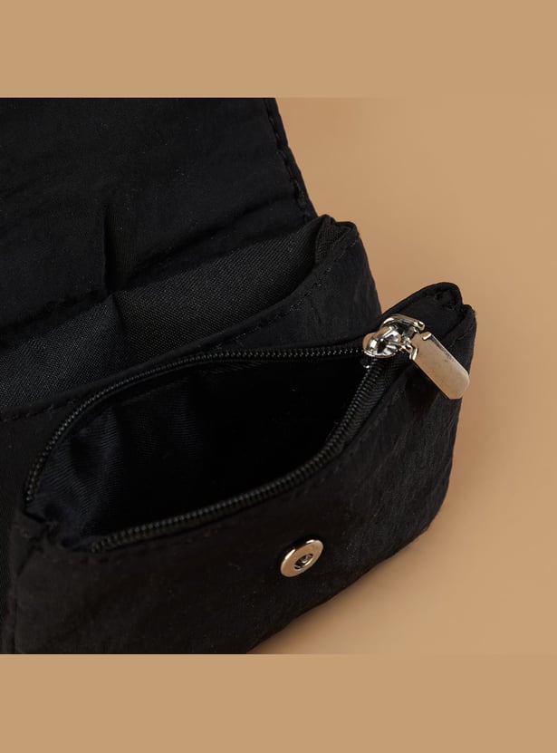 FAME FOREVER Textured Mini Flap Wallet