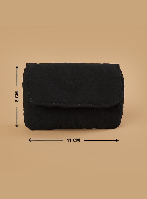 FAME FOREVER Textured Mini Flap Wallet