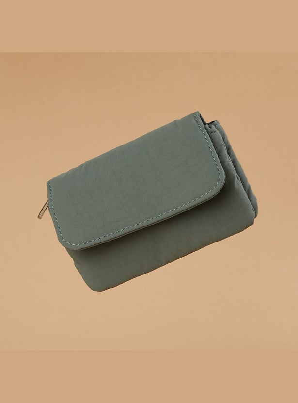FAME FOREVER Textured Mini Flap Wallet