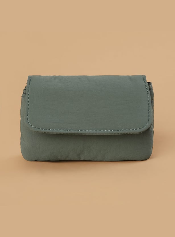 FAME FOREVER Textured Mini Flap Wallet