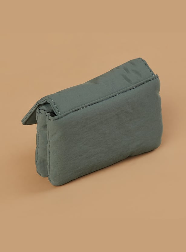 FAME FOREVER Textured Mini Flap Wallet