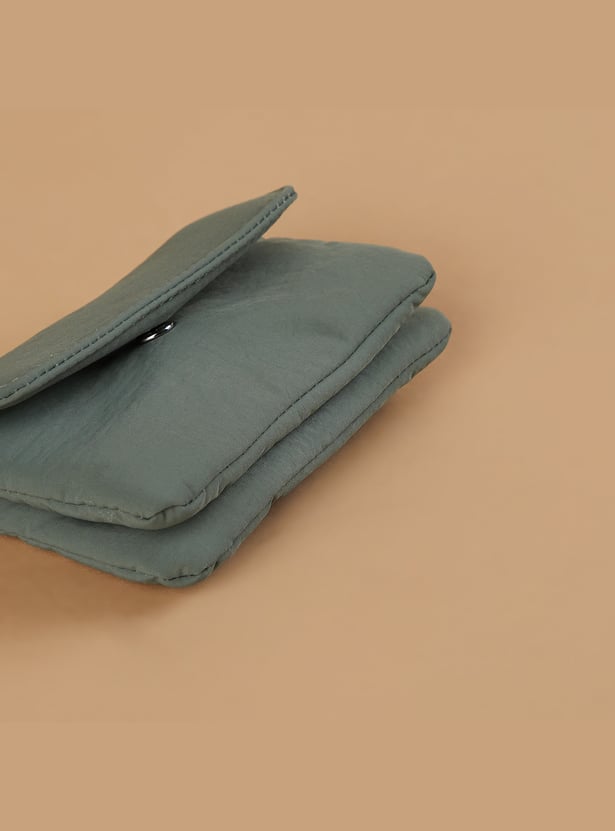 FAME FOREVER Textured Mini Flap Wallet