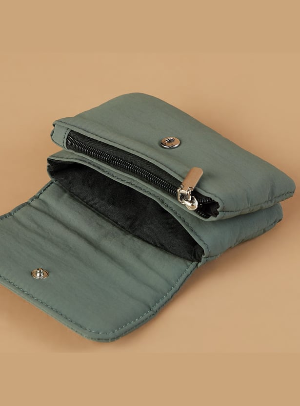 FAME FOREVER Textured Mini Flap Wallet