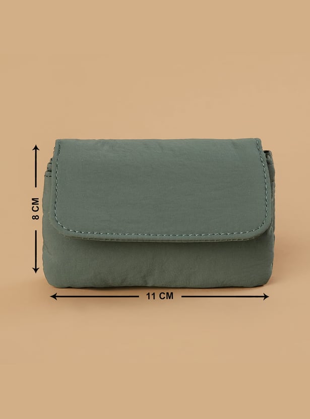 FAME FOREVER Textured Mini Flap Wallet
