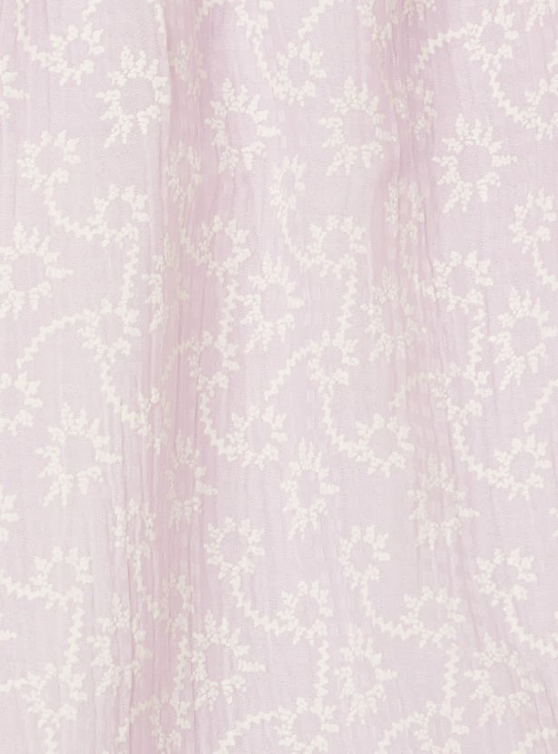 PEPPERMINT Girls Embroidered Belted Detail Fit and Flare Dress