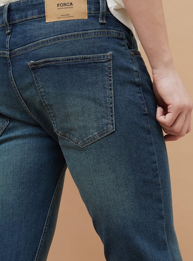 FORCA Stonewashed Slim Tapered Jeans