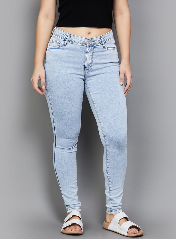KRAUS Lightwashed Skinny Fit Jeans