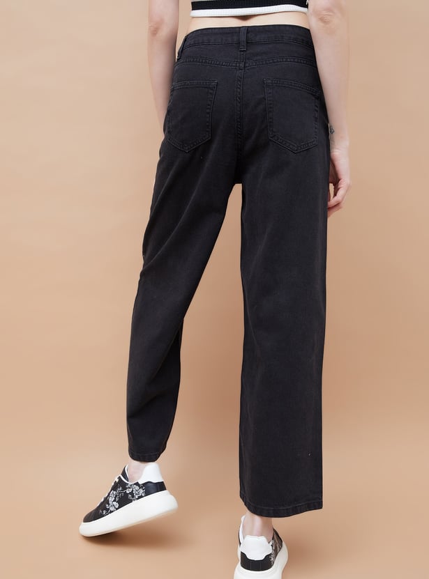 GINGER Embellished Wide Leg Jeans