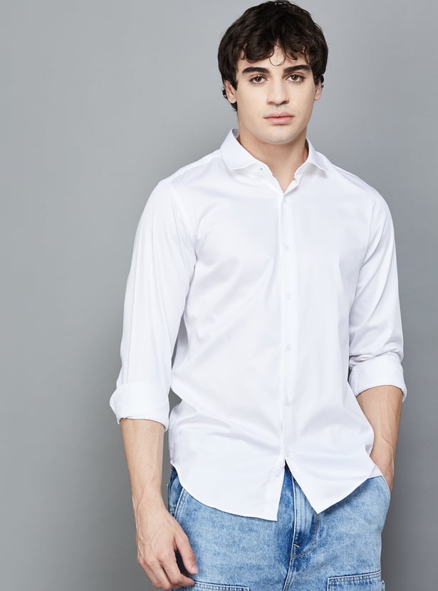 UNITED COLORS OF BENETTON Solid Slim Fit Shirt