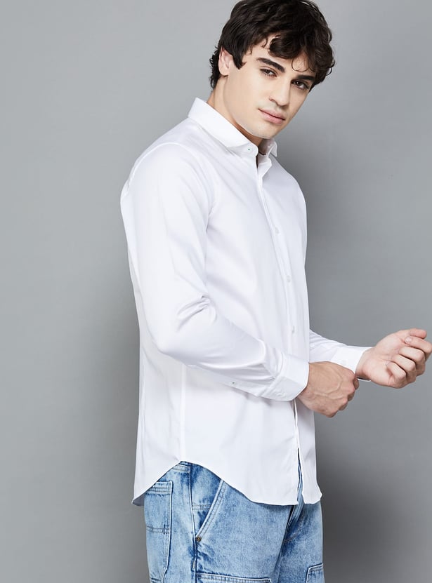 UNITED COLORS OF BENETTON Solid Slim Fit Shirt