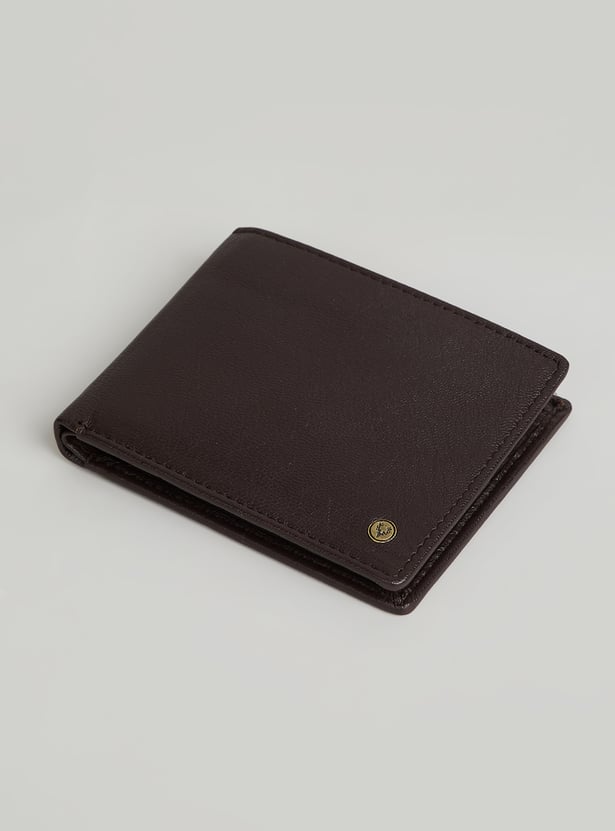 ALLEN SOLLY Solid Design Bi-Fold Wallet