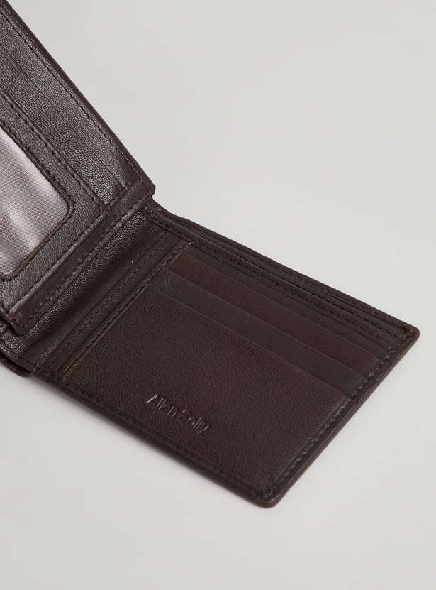 ALLEN SOLLY Solid Design Bi-Fold Wallet