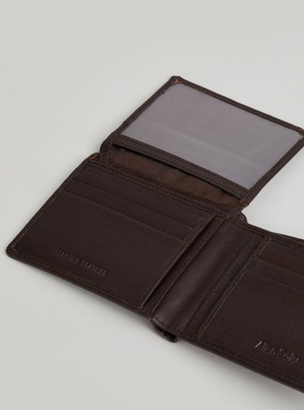 ALLEN SOLLY Solid Design Bi-Fold Wallet