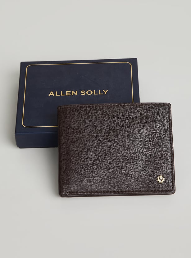 ALLEN SOLLY Solid Design Bi-Fold Wallet
