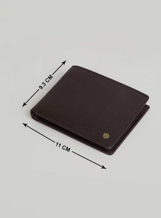 ALLEN SOLLY Solid Design Bi-Fold Wallet
