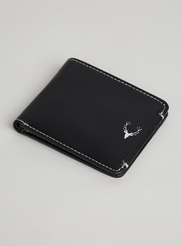 ALLEN SOLLY Solid Bi-Fold Leather Wallet