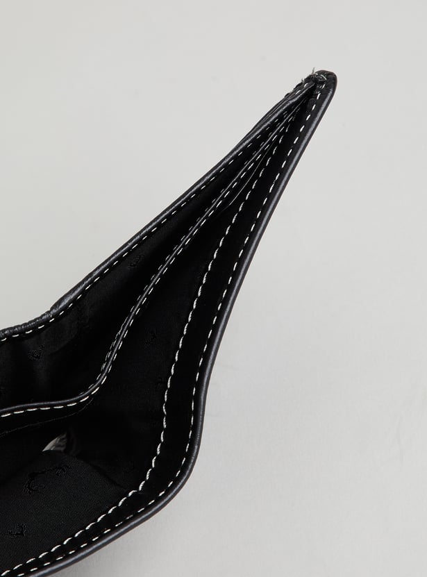 ALLEN SOLLY Solid Bi-Fold Leather Wallet