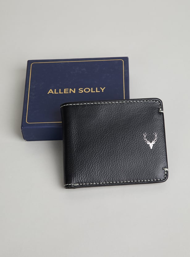 ALLEN SOLLY Solid Bi-Fold Leather Wallet