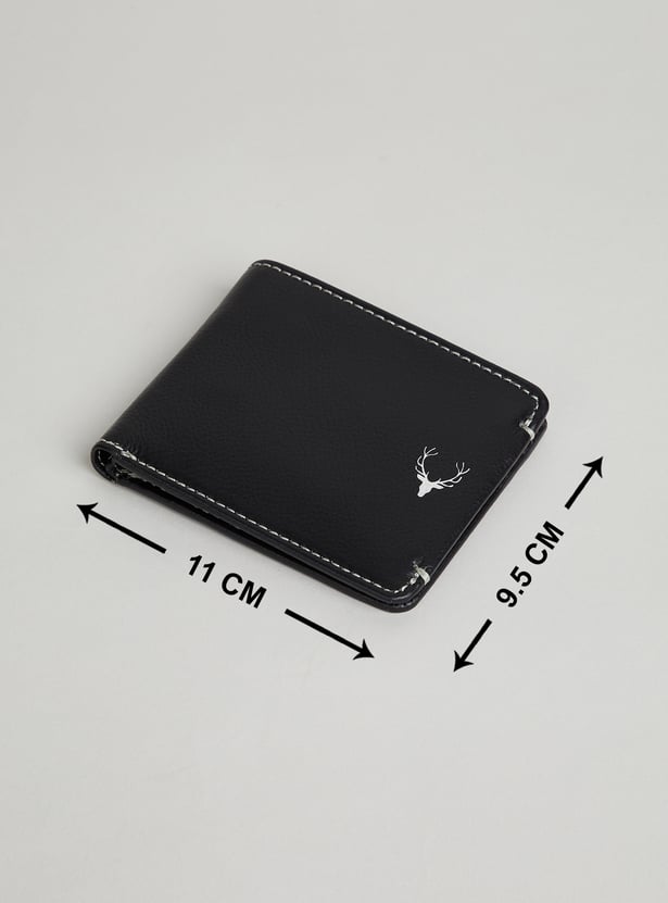 ALLEN SOLLY Solid Bi-Fold Leather Wallet