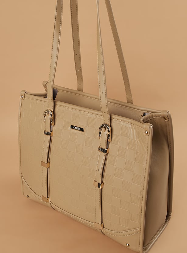 CODE Checked Shoulder Bag