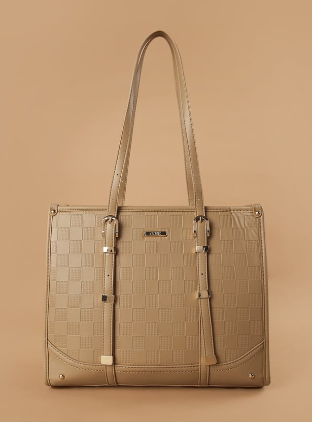 CODE Checked Shoulder Bag