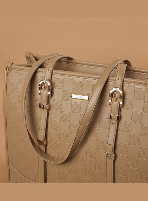 CODE Checked Shoulder Bag