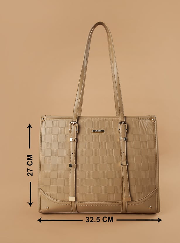 CODE Checked Shoulder Bag