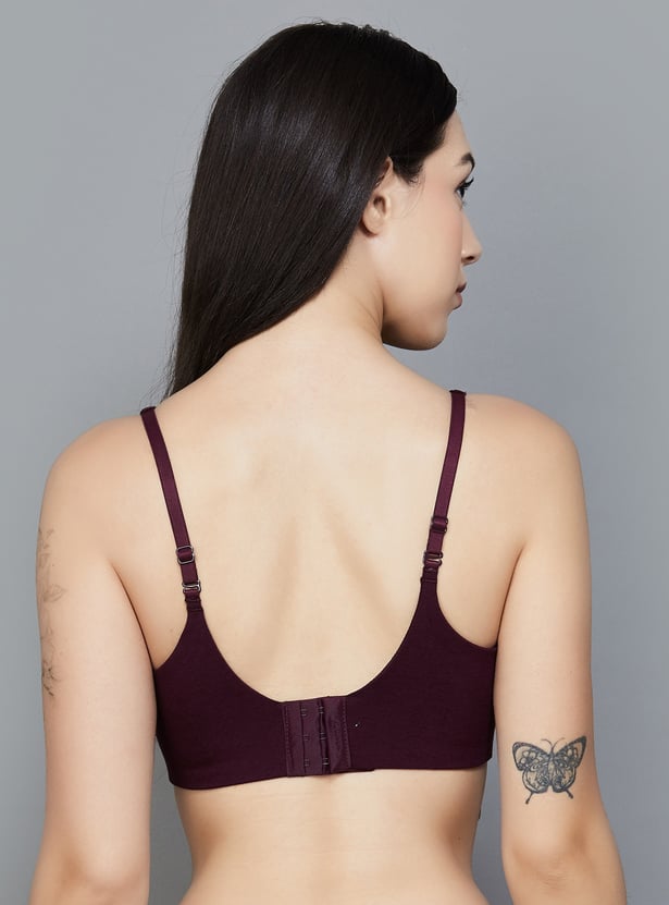 ENAMOR Solid Padded Non Wired T-shirt Bra